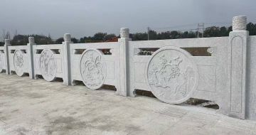 拉萨芝麻白河道栏杆 石材栏杆