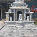 拉萨芝麻白中国黑石材套墓 花岗岩墓碑