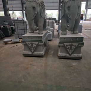 拉萨芝麻灰花岗岩对象 芝麻白芝麻灰大象