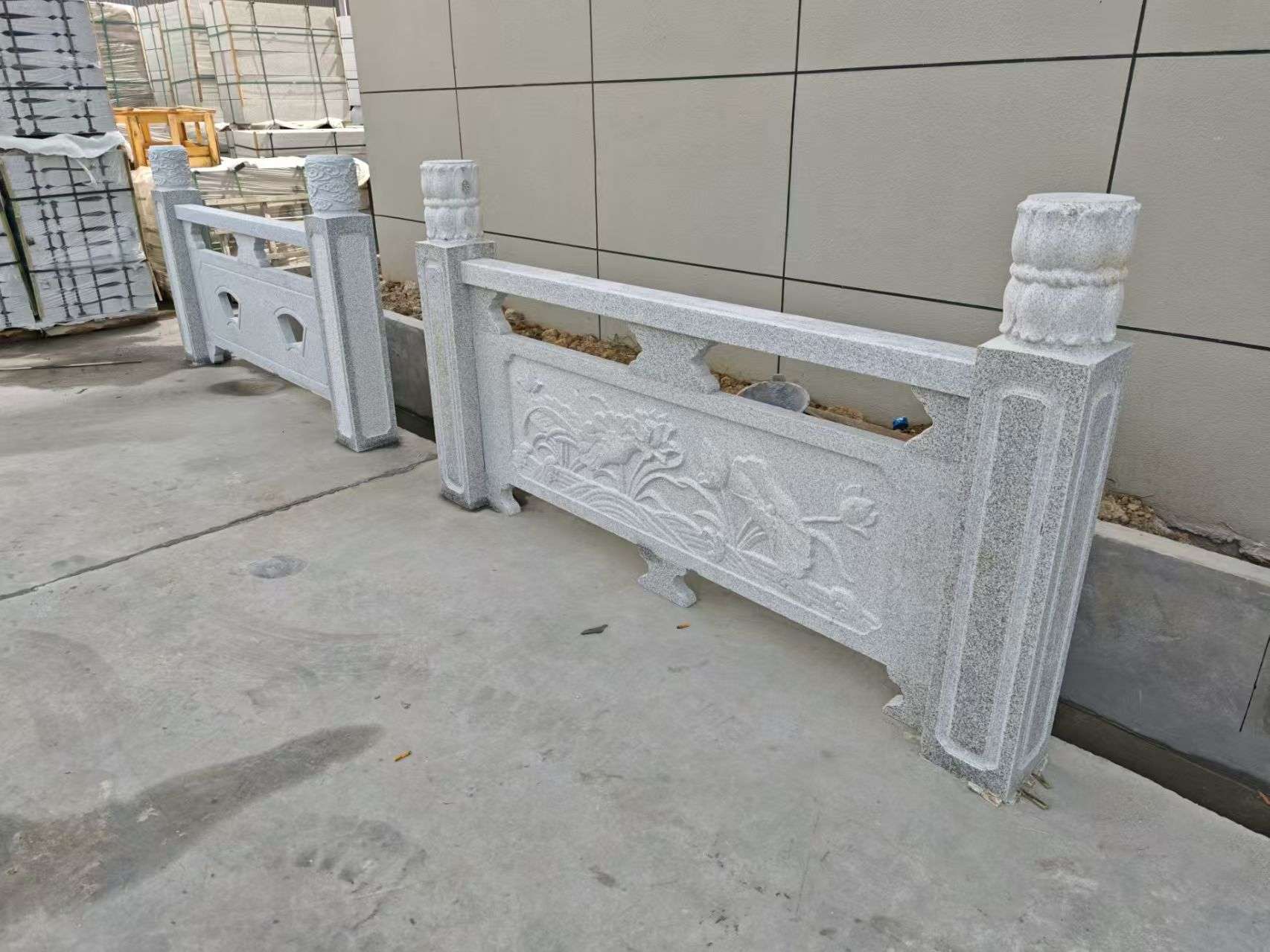 拉萨芝麻白河道栏杆 石材栏杆