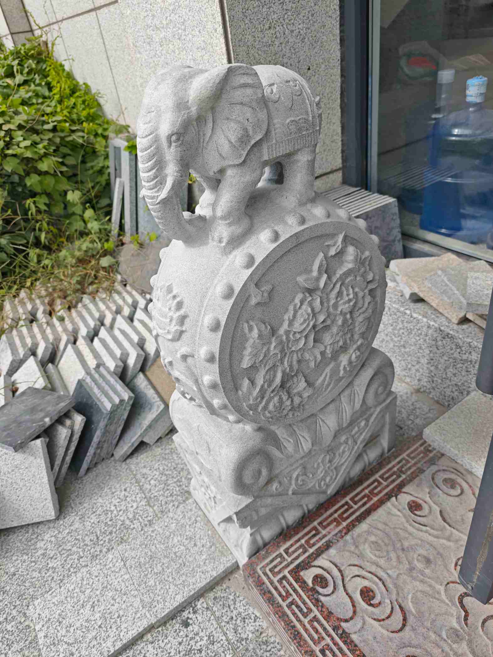 拉萨芝麻白抱鼓石 庭院抱鼓石