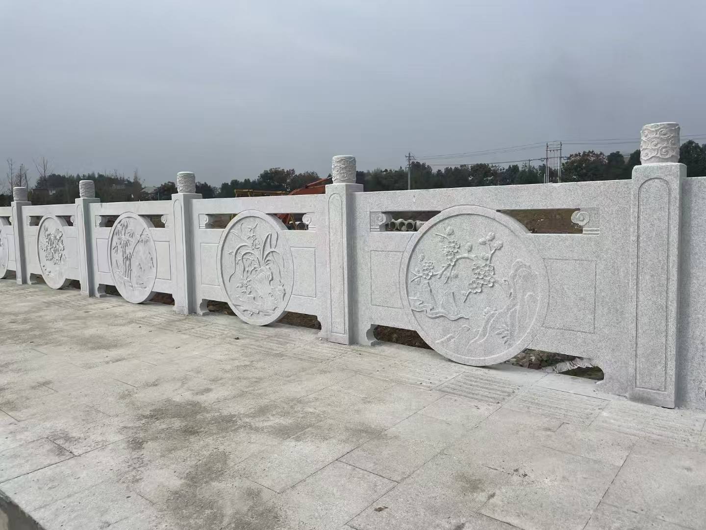 拉萨芝麻白河道栏杆 石材栏杆