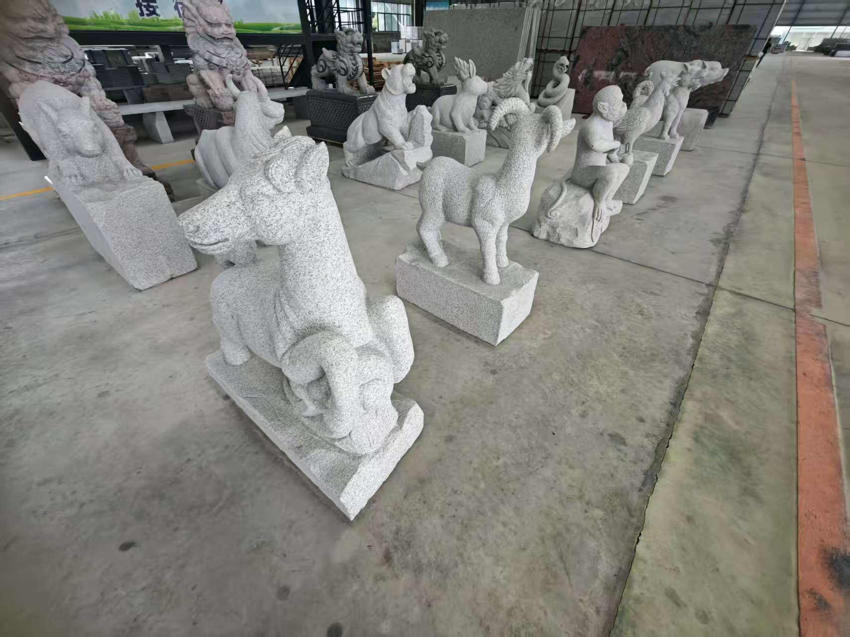 拉萨芝麻白雕刻 十二生肖 异形雕刻